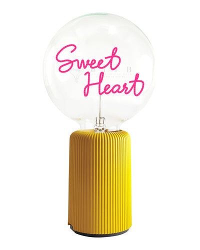 Bulb SWEET HEART Red with Base Table Lamp PORTABLE Pop Nomad