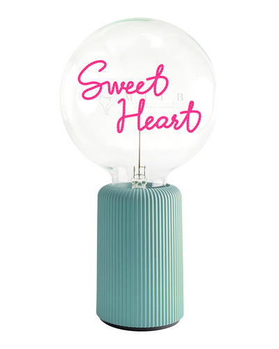 Bulb SWEET HEART Red with Base Table Lamp PORTABLE Pop Nomad