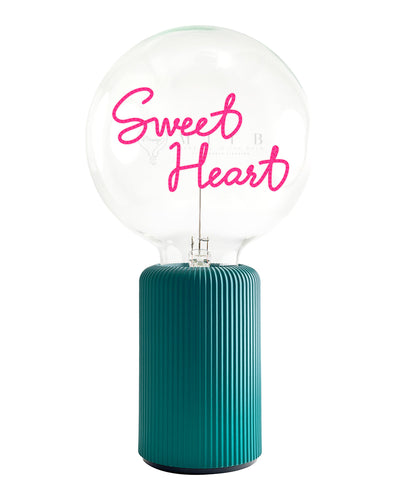 Bulb SWEET HEART Red with Base Table Lamp PORTABLE Pop Nomad