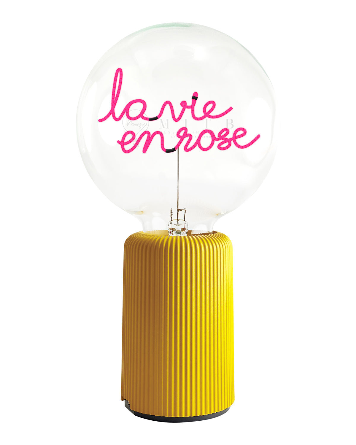 Bulb LA VIE EN ROSE Red with Base Table Lamp PORTABLE Pop Nomad Emerald