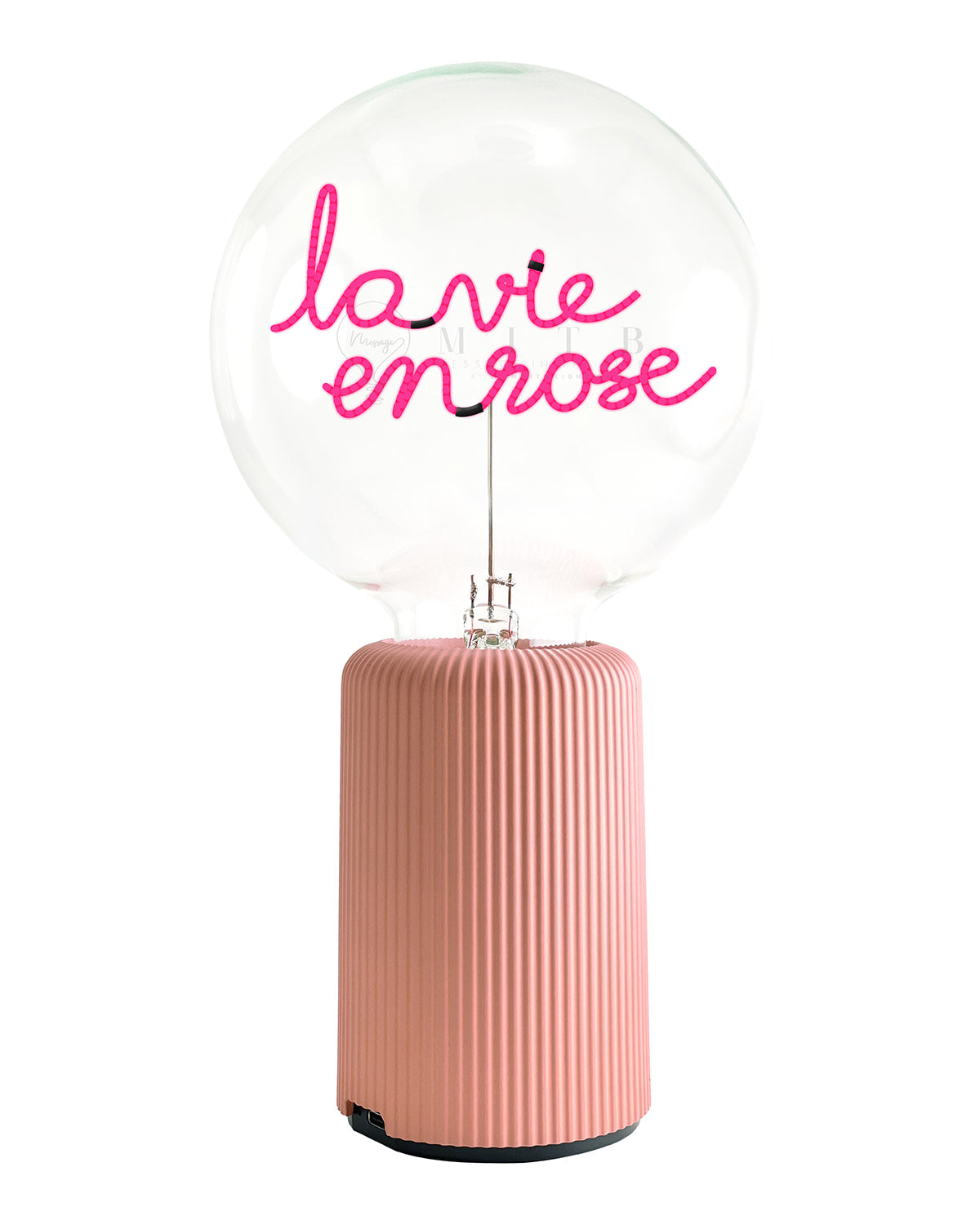 Bulb LA VIE EN ROSE Red with Base Table Lamp PORTABLE Pop Nomad Emerald