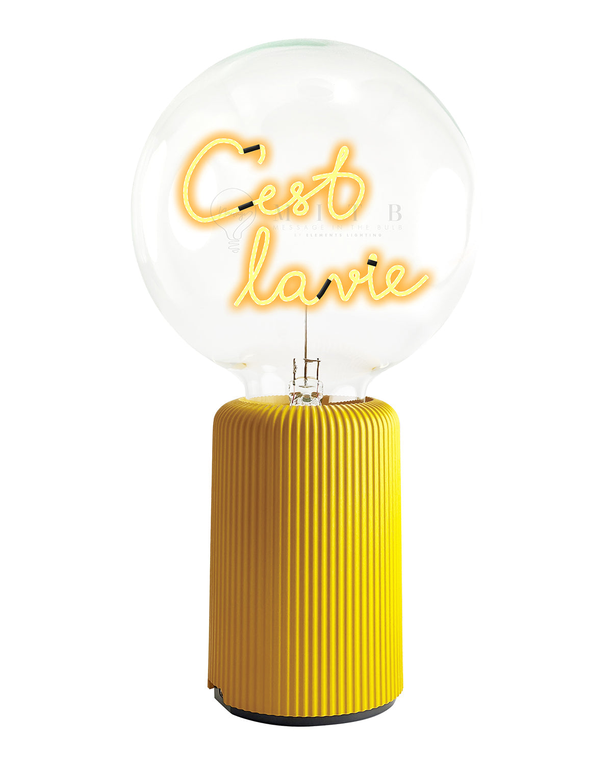 Bulb C'EST LA VIE Amber with Base Table Lamp PORTABLE Pop Nomad Pink