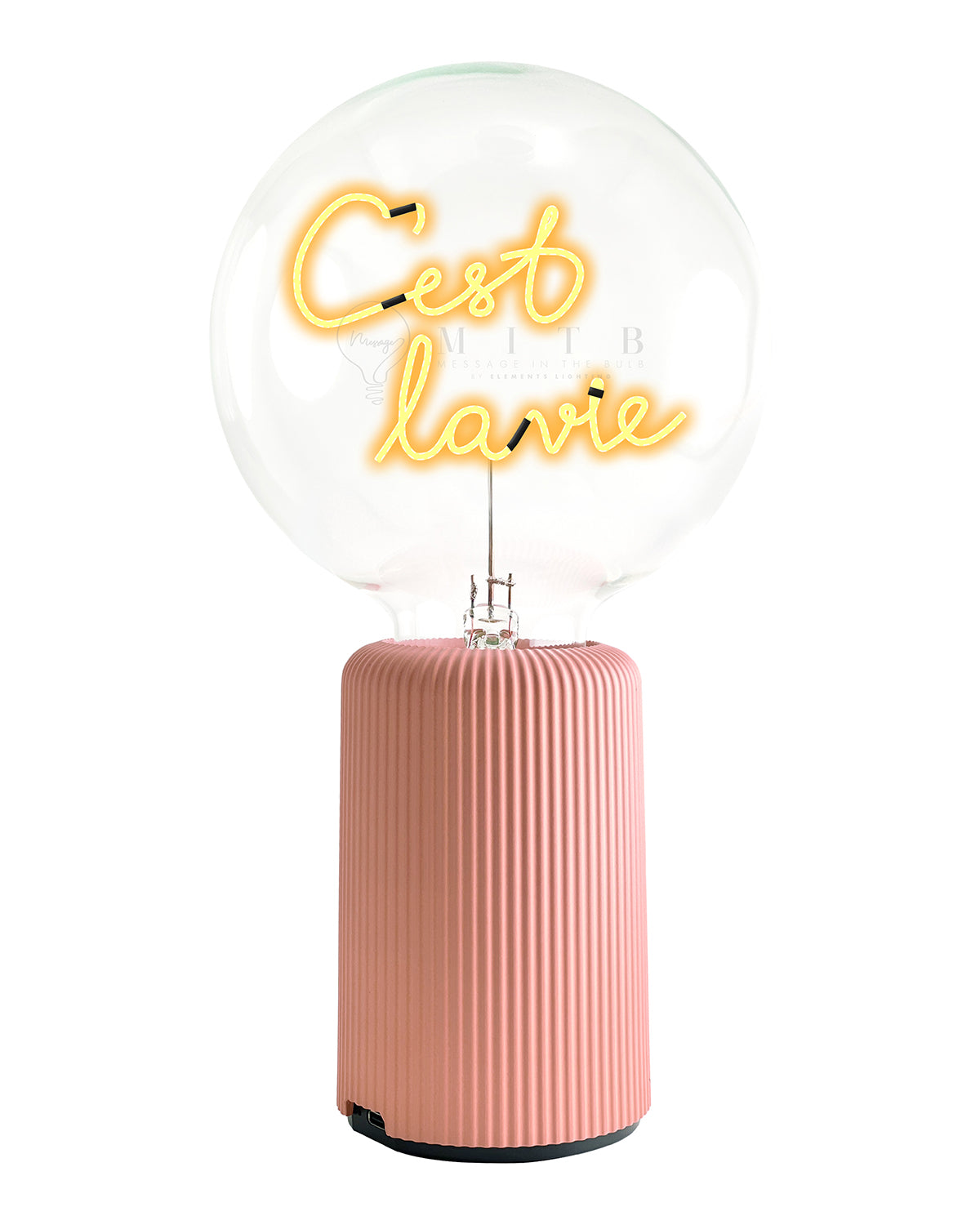 Bulb C'EST LA VIE Amber with Base Table Lamp PORTABLE Pop Nomad Blue