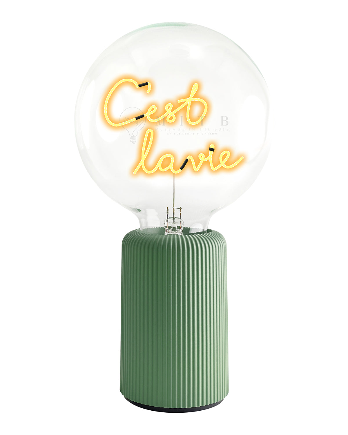 Bulb C'EST LA VIE Amber with Base Table Lamp PORTABLE Pop Nomad Pink