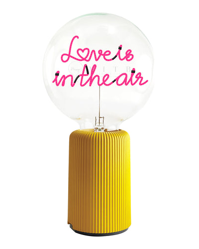 Bulb LOVE IS IN THE AIR Red with Base Table Lamp PORTABLE Pop Nomad