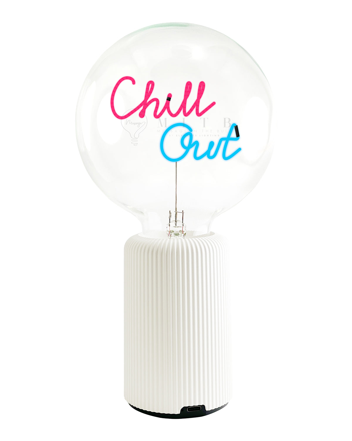 Bulb CHILL OUT Red/ Blue with Base Table Lamp PORTABLE Pop Nomad Emerald