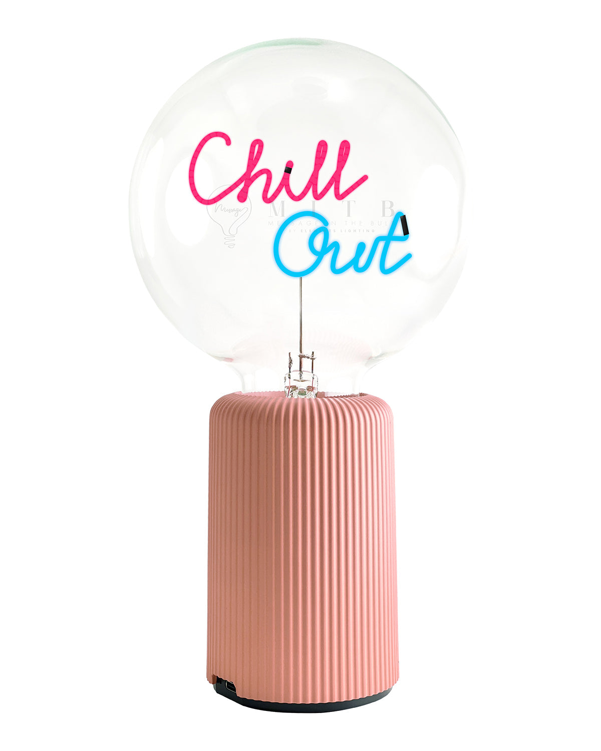 Bulb CHILL OUT Red/ Blue with Base Table Lamp PORTABLE Pop Nomad White