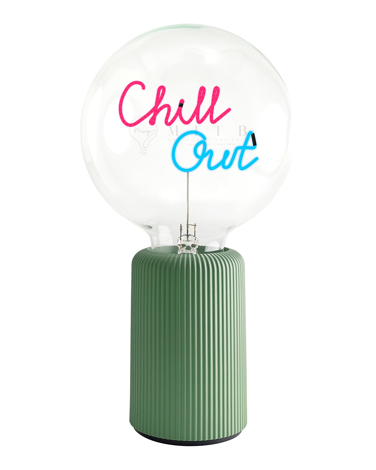 Bulb CHILL OUT Red/ Blue with Base Table Lamp PORTABLE Pop Nomad Emerald