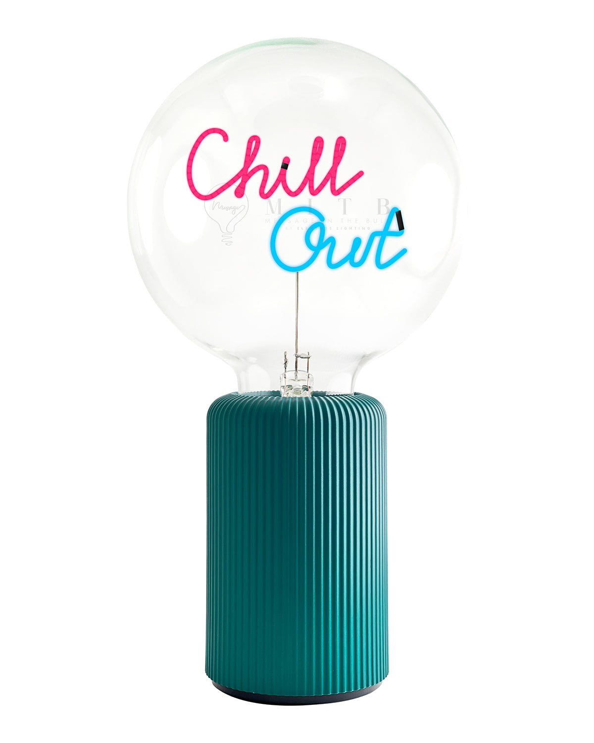 Bulb CHILL OUT Red/ Blue with Base Table Lamp PORTABLE Pop Nomad Emerald