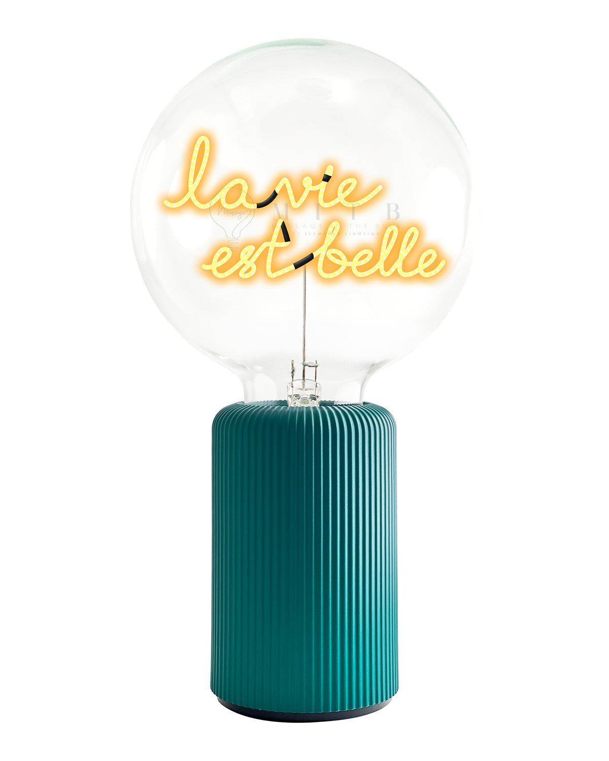Bulb LA VIE EST BELLE Amber with Base Table Lamp PORTABLE Pop Nomad Pink