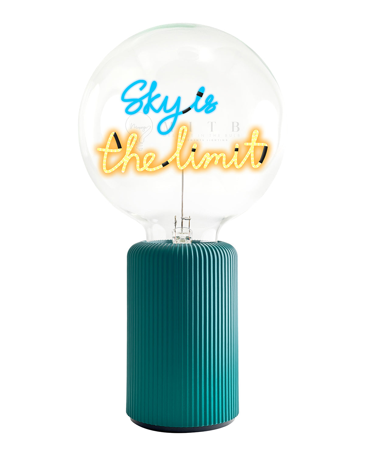 Bulb SKY IS THE LIMIT Blue/ Amber with Base Table Lamp PORTABLE Pop Nomad Yellow