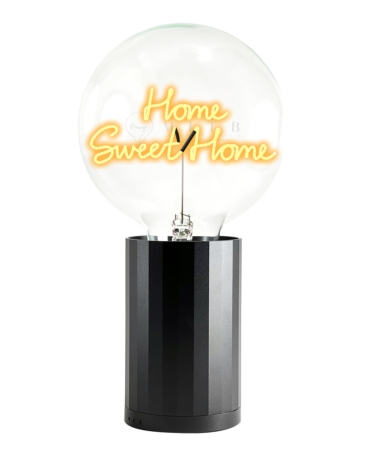 Bulb HOME SWEET HOME Amber with Base Table Lamp PORTABLE Rose Gold