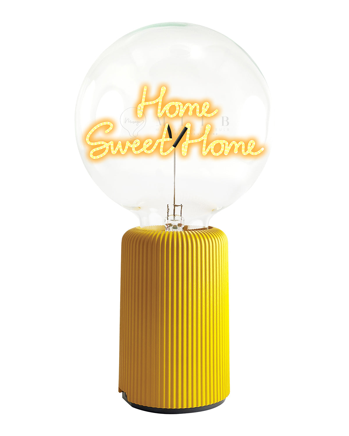 Bulb HOME SWEET HOME Amber with Base Table Lamp PORTABLE Pop Nomad Olive