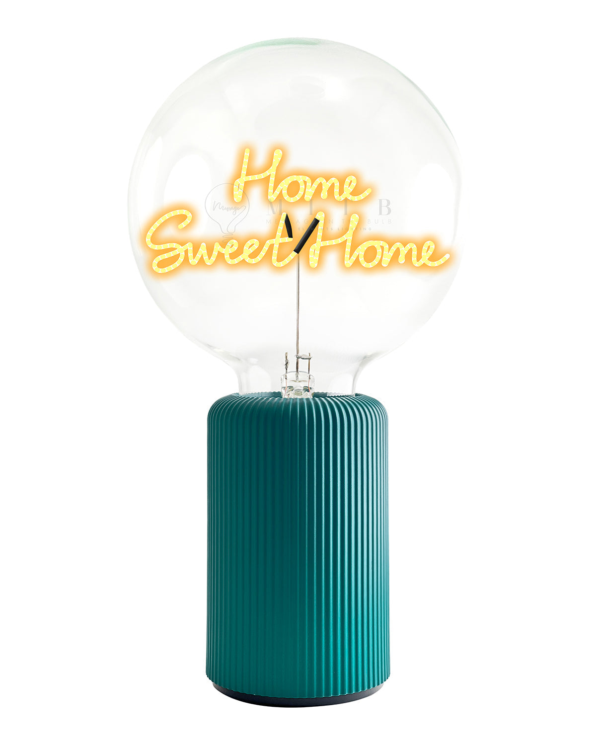 Bulb HOME SWEET HOME Amber with Base Table Lamp PORTABLE Pop Nomad Olive