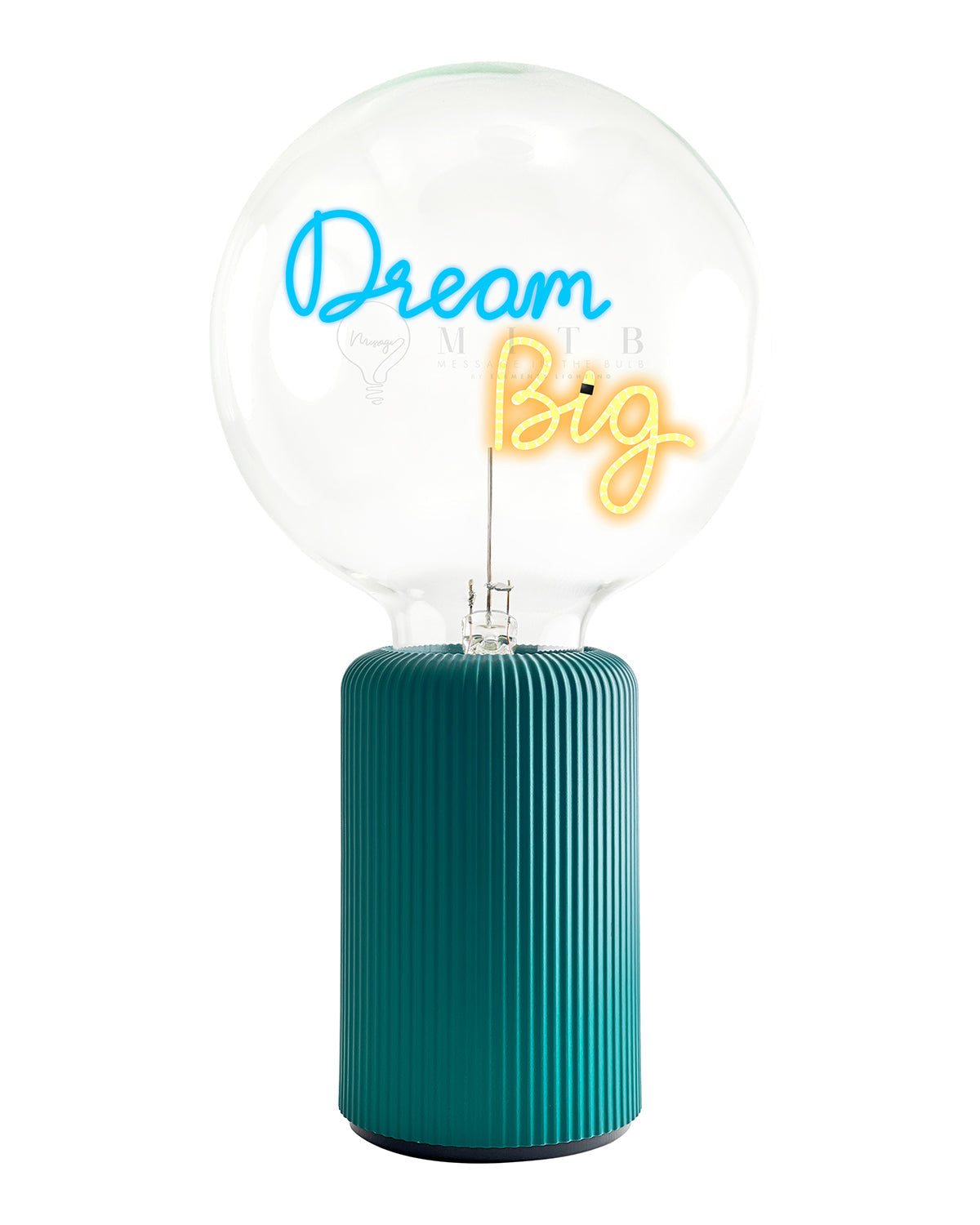 Bulb DREAM BIG Blue/ Amber with Base Table Lamp PORTABLE Pop Nomad Olive