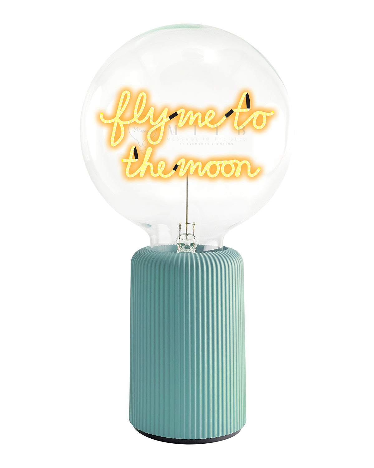 Bulb FLY ME TO THE MOON Amber with Base Table Lamp PORTABLE Pop Nomad Emerald
