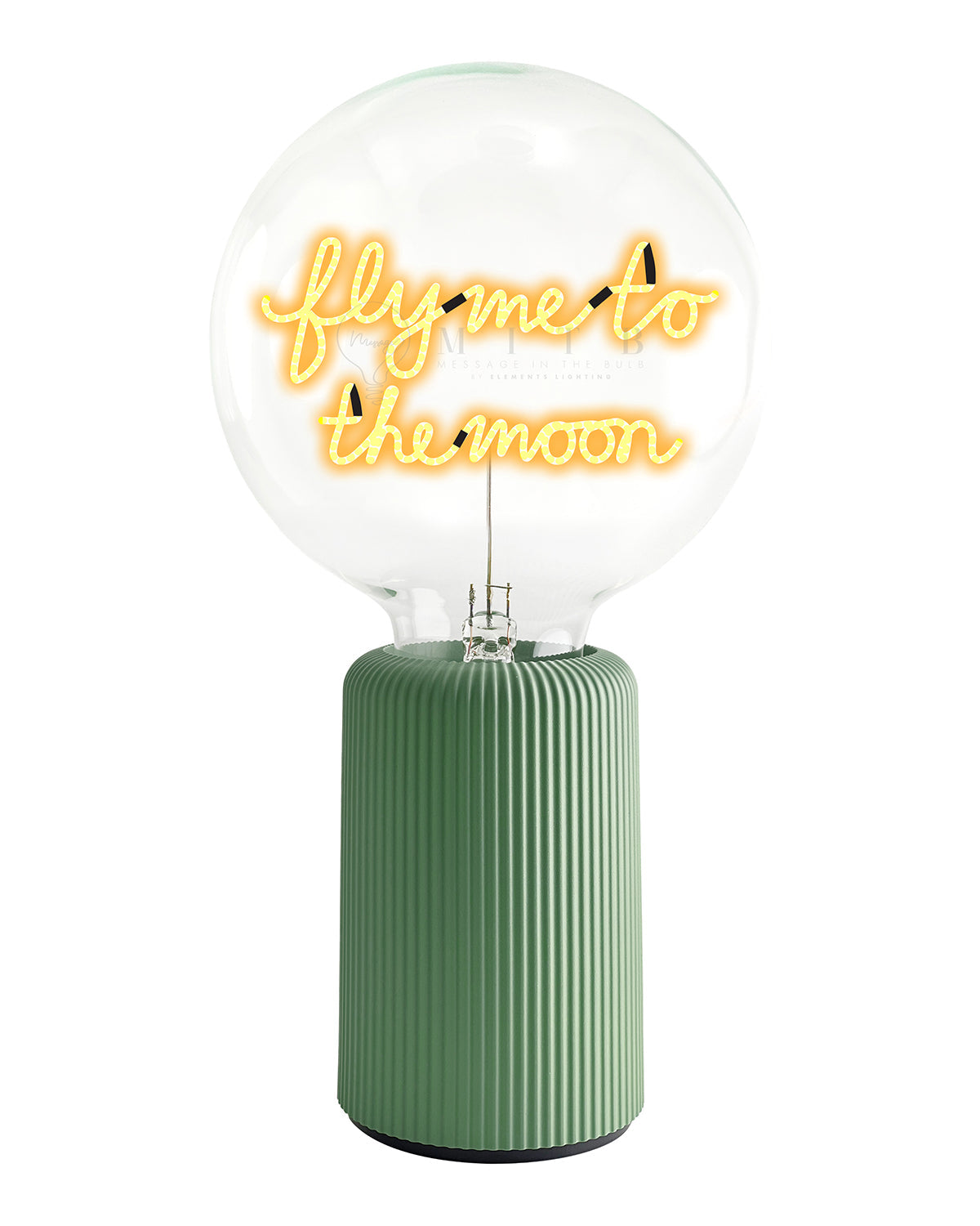 Bulb FLY ME TO THE MOON Amber with Base Table Lamp PORTABLE Pop Nomad Emerald