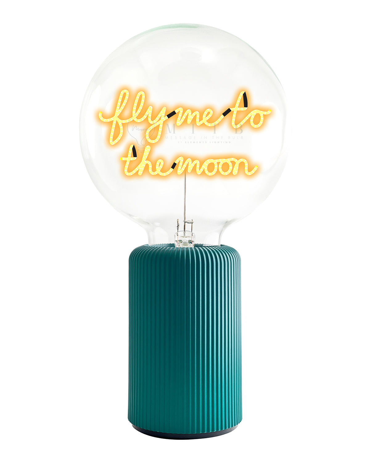 Bulb FLY ME TO THE MOON Amber with Base Table Lamp PORTABLE Pop Nomad Emerald
