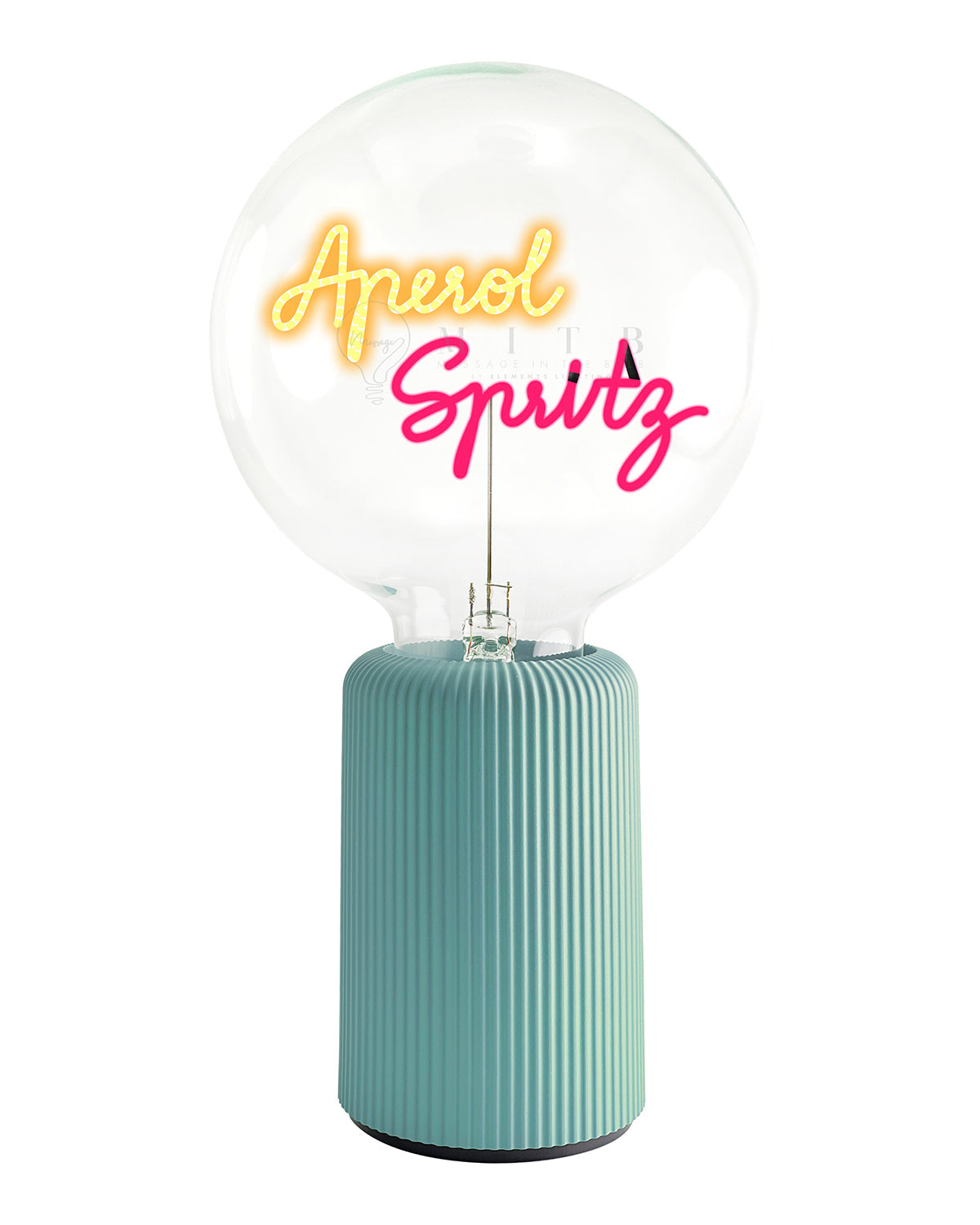 Bulb APEROL SPRITZ Amber/ Red with Base Table Lamp PORTABLE Pop Nomad White