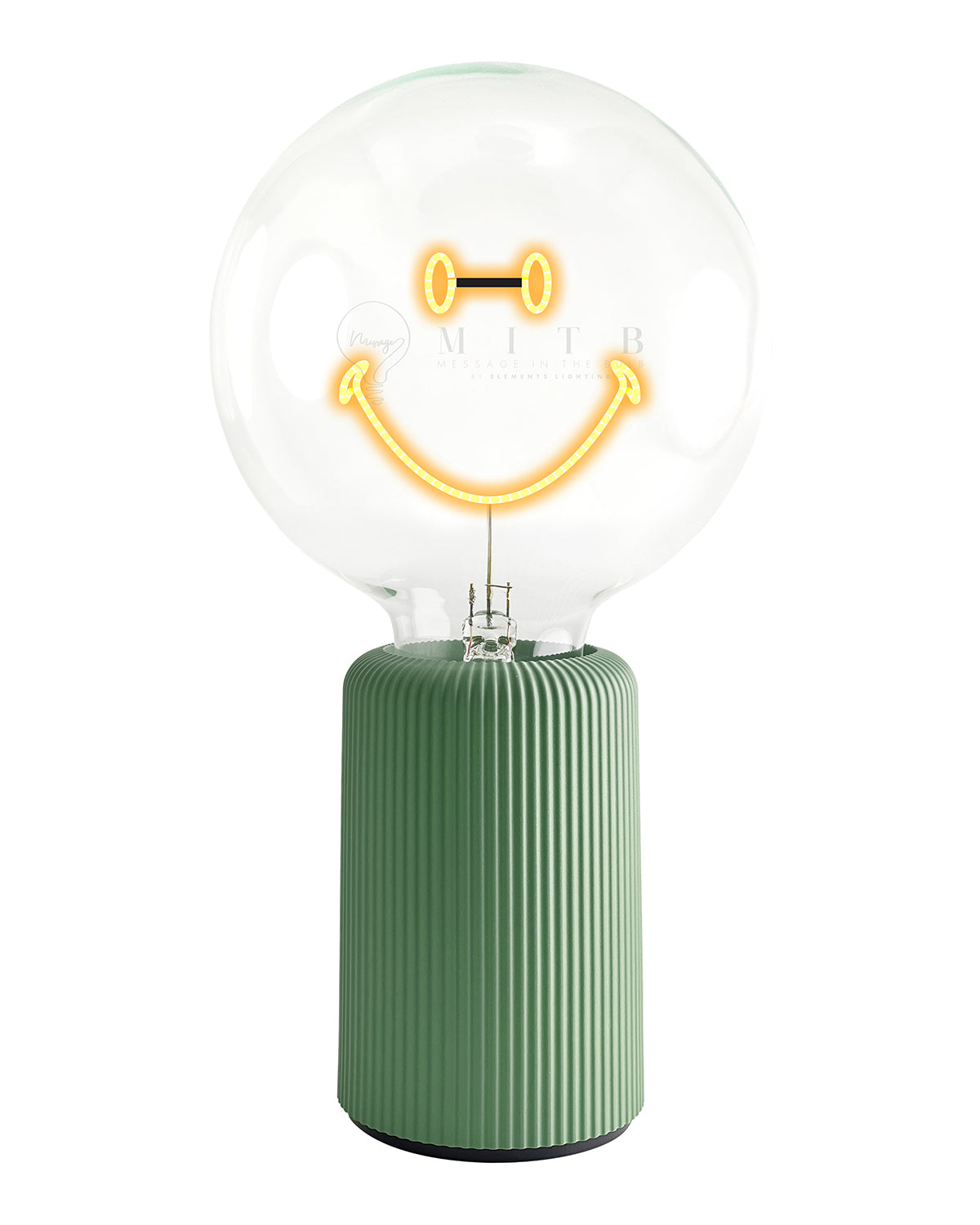 Bulb SMILEY Amber with Base Table Lamp PORTABLE Pop Nomad