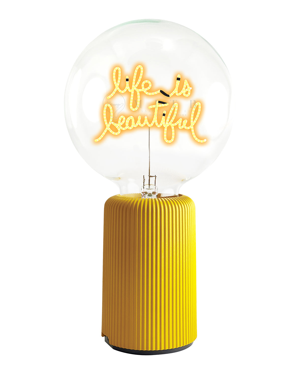 Bulb LIFE IS BEAUTIFUL Amber with Base Table Lamp PORTABLE Pop Nomad Olive