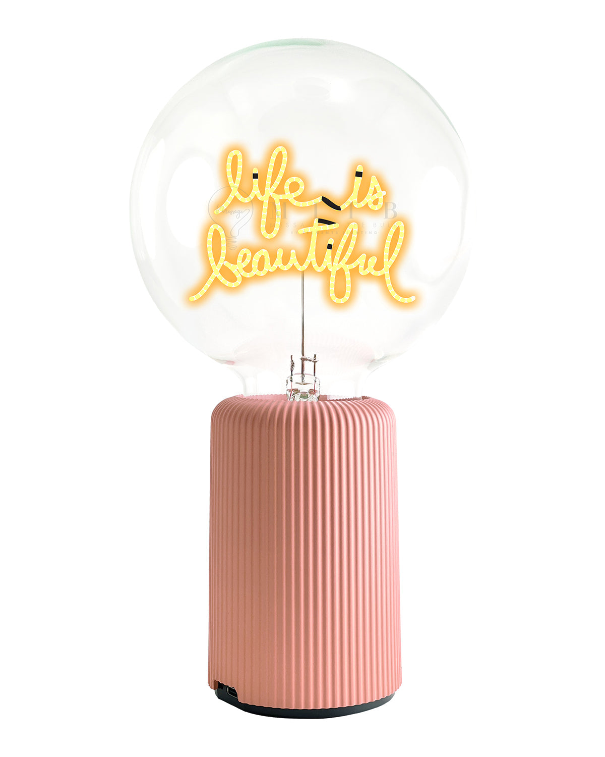 Bulb LIFE IS BEAUTIFUL Amber with Base Table Lamp PORTABLE Pop Nomad Olive