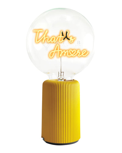 Bulb THAT'S AMORE Amber with Base Table Lamp PORTABLE Pop Nomad