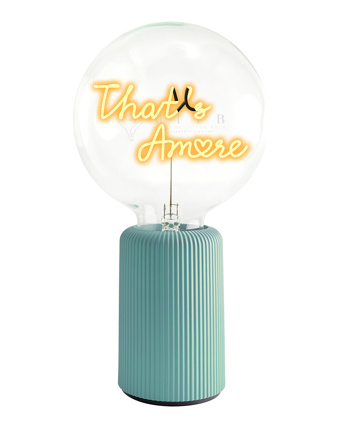 Bulb THAT'S AMORE Amber with Base Table Lamp PORTABLE Pop Nomad Pink