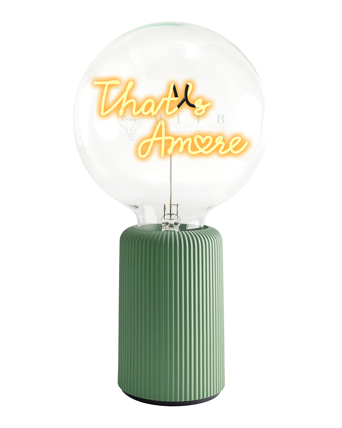 Bulb THAT'S AMORE Amber with Base Table Lamp PORTABLE Pop Nomad