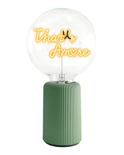 Bulb THAT'S AMORE Amber with Base Table Lamp PORTABLE Pop Nomad