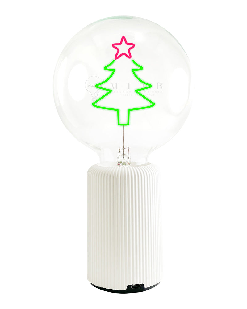 Bulb XMAS TREE Red/ Green with Base Table Lamp PORTABLE Pop Nomad