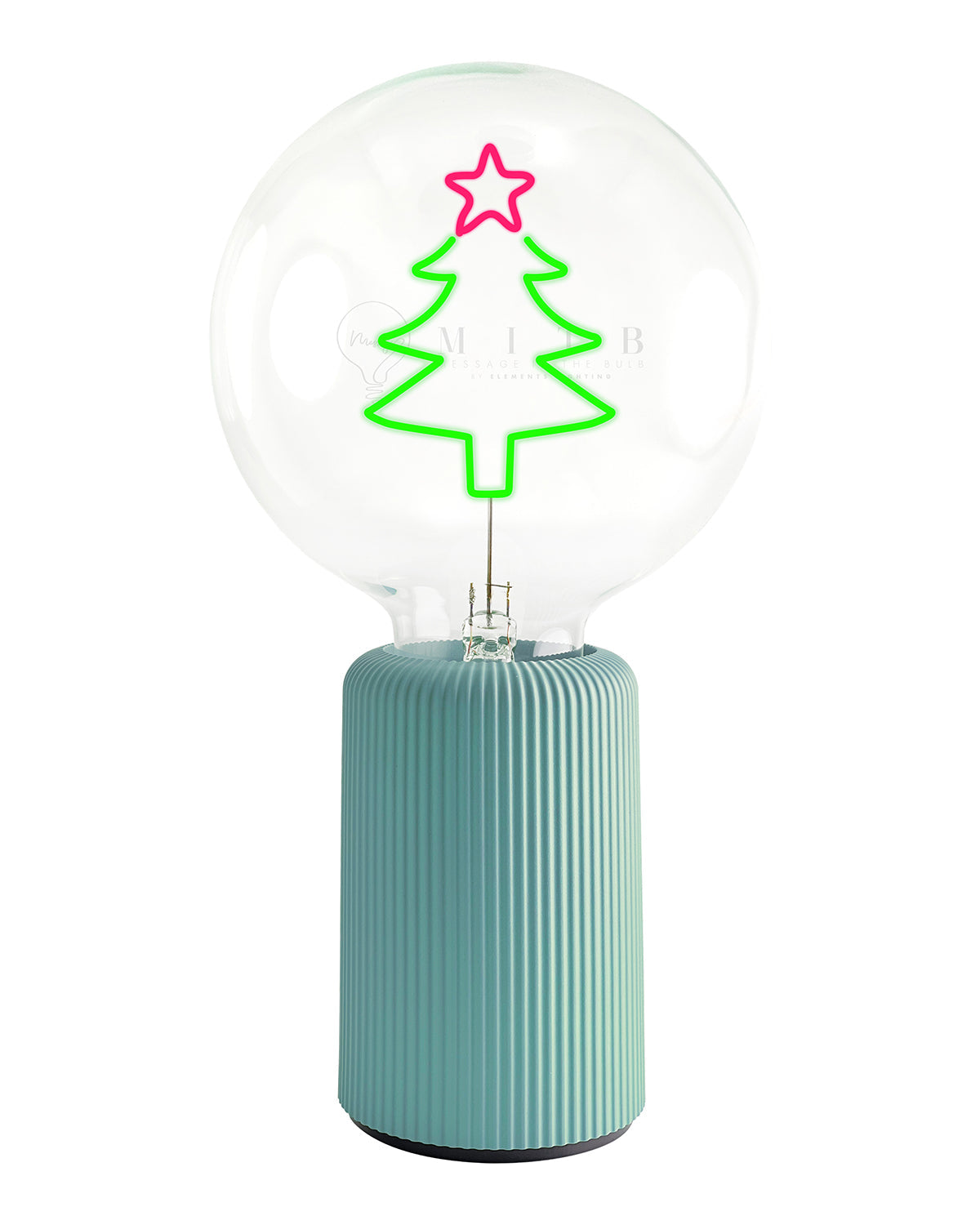 Bulb XMAS TREE Red/ Green with Base Table Lamp PORTABLE Pop Nomad Pink