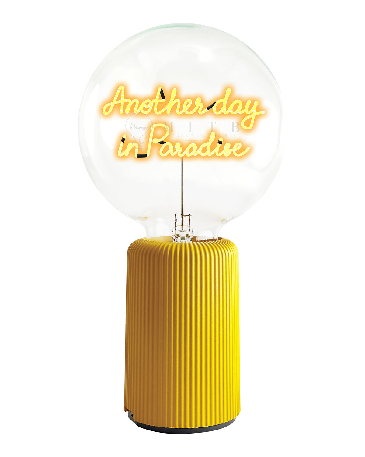 Bulb ANOTHER DAY IN PARADISE Amber with Base Table Lamp PORTABLE Pop Nomad Yellow