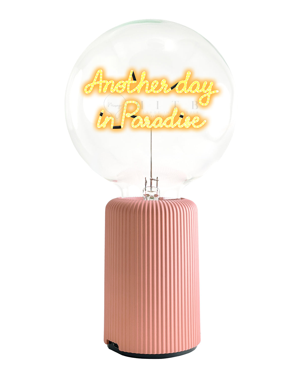 Bulb ANOTHER DAY IN PARADISE Amber with Base Table Lamp PORTABLE Pop Nomad Yellow