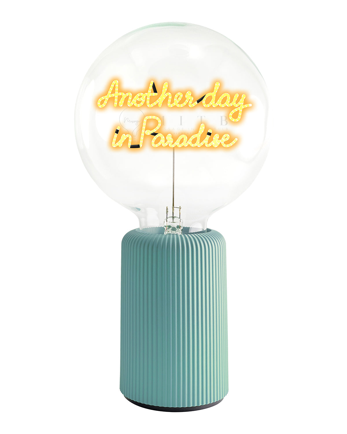 Bulb ANOTHER DAY IN PARADISE Amber with Base Table Lamp PORTABLE Pop Nomad Olive