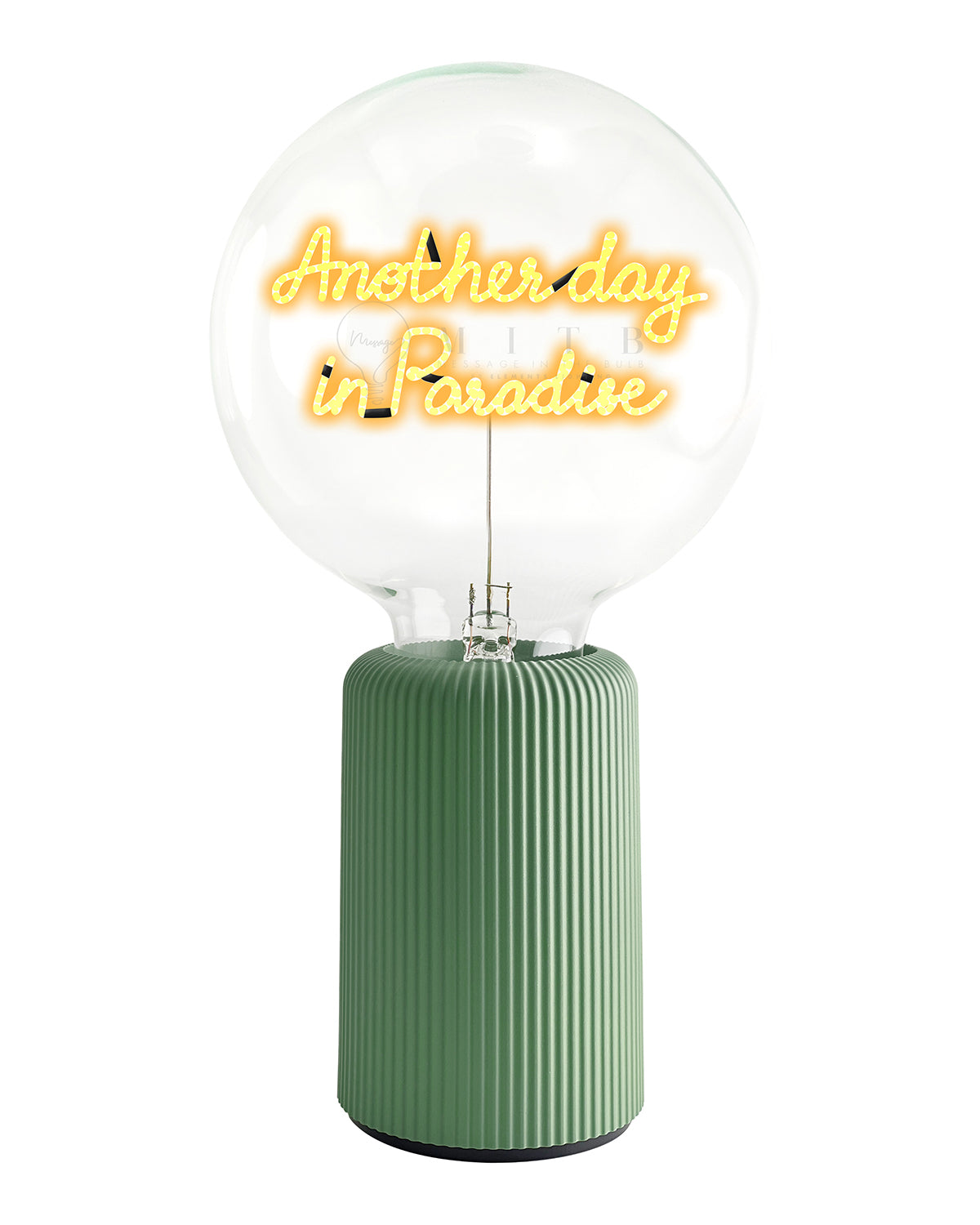 Bulb ANOTHER DAY IN PARADISE Amber with Base Table Lamp PORTABLE Pop Nomad Yellow