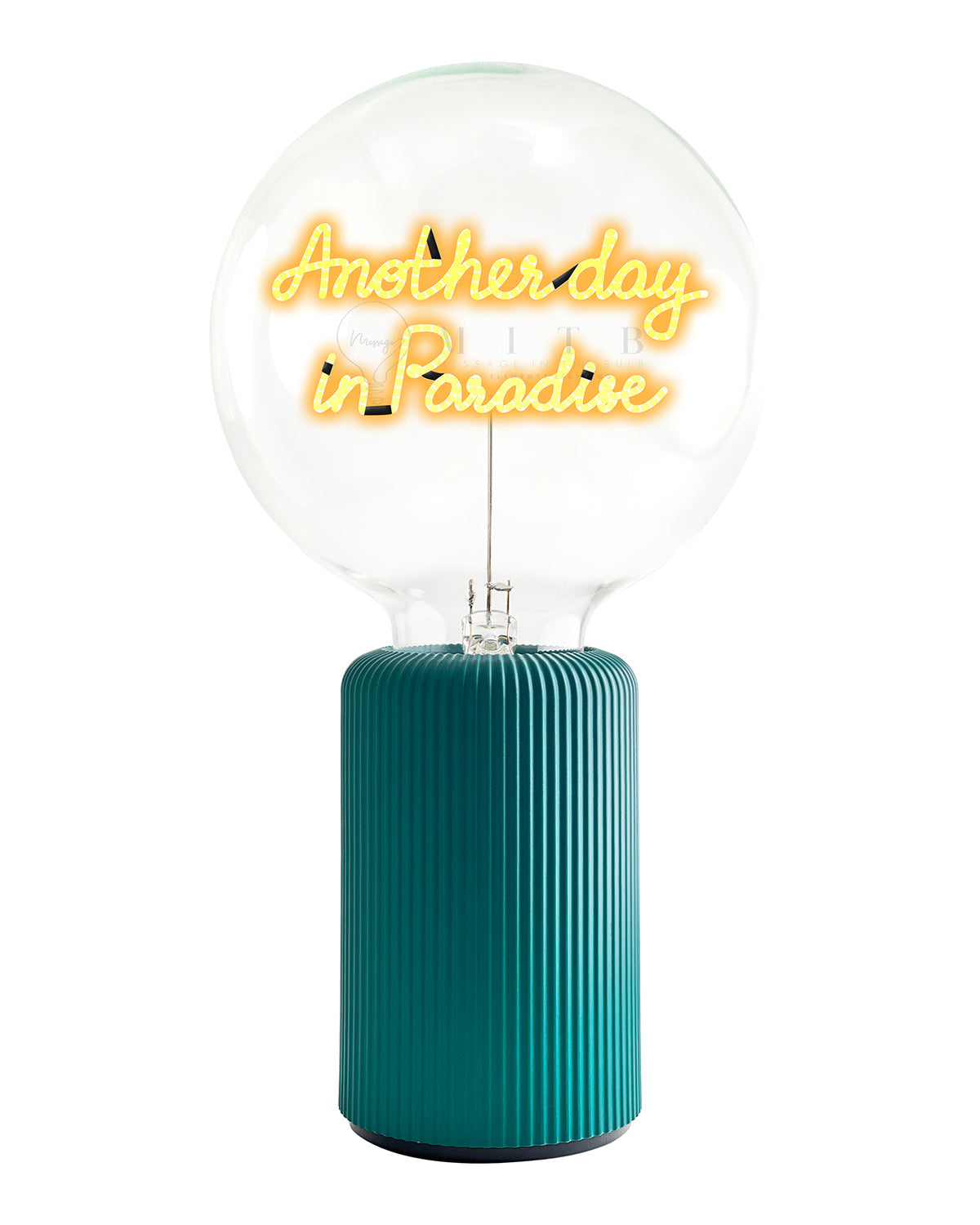 Bulb ANOTHER DAY IN PARADISE Amber with Base Table Lamp PORTABLE Pop Nomad Olive
