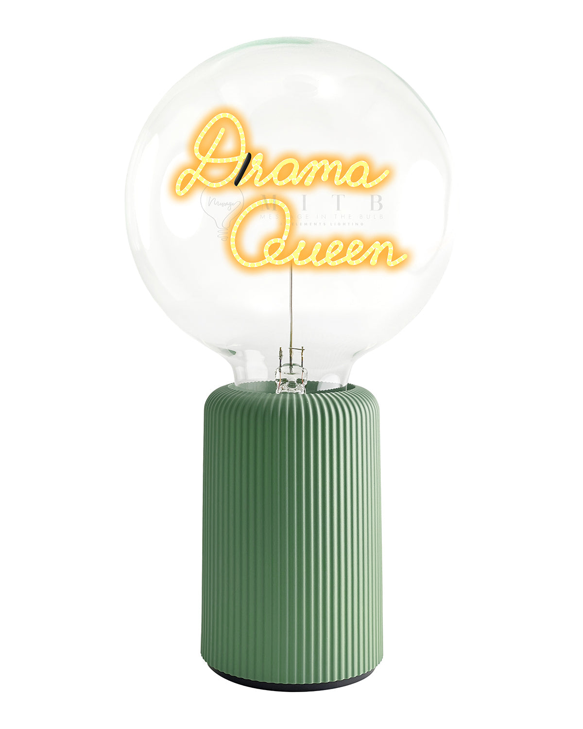 Bulb DRAMA QUEEN Amber with Base Table Lamp PORTABLE Pop Nomad Pink
