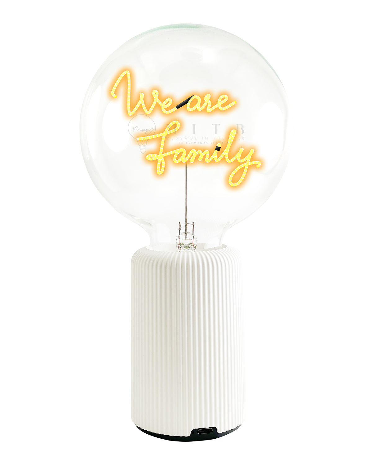 Bulb WE ARE FAMILY Amber with Base Table Lamp PORTABLE Pop Nomad Blue