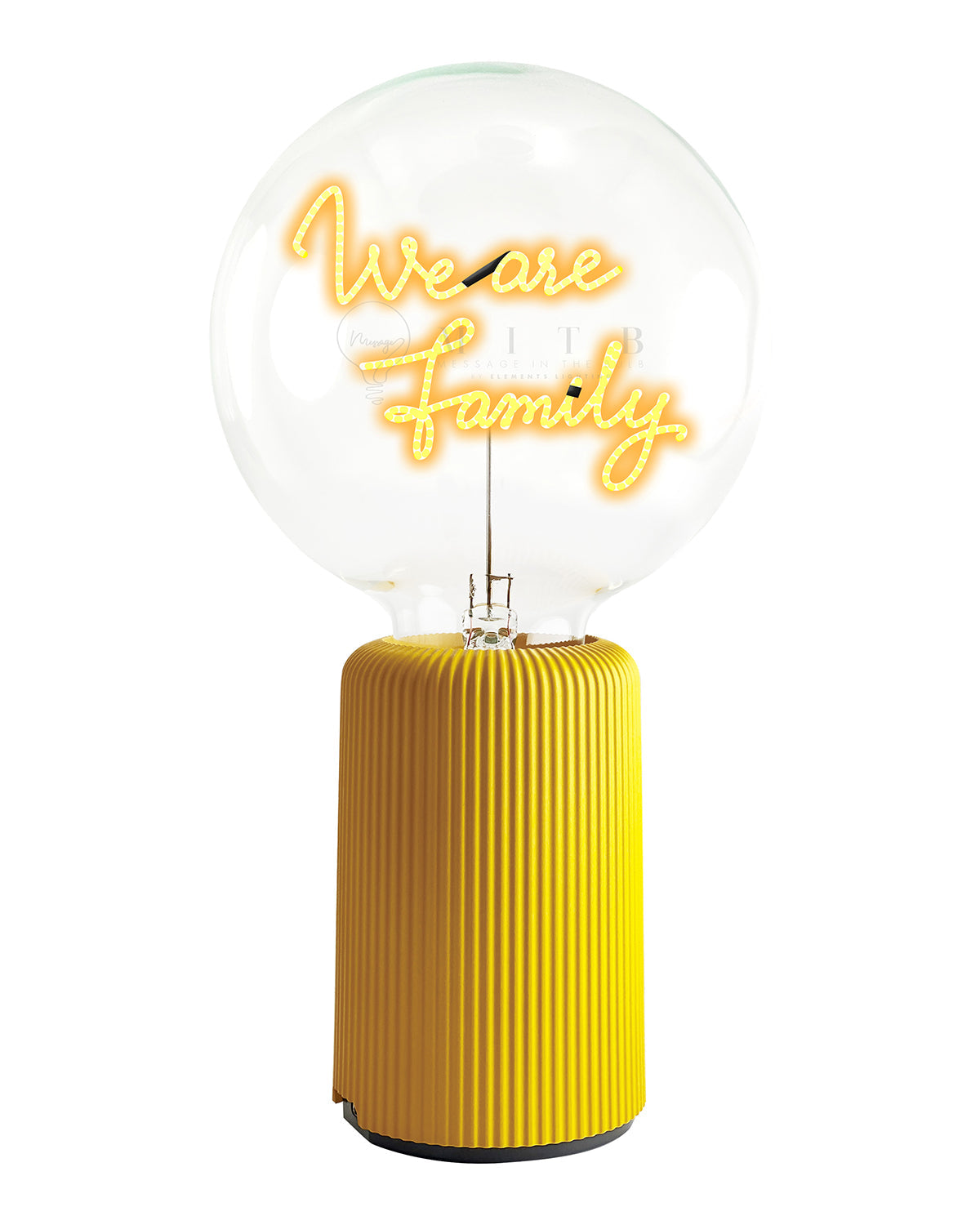 Bulb WE ARE FAMILY Amber with Base Table Lamp PORTABLE Pop Nomad Blue