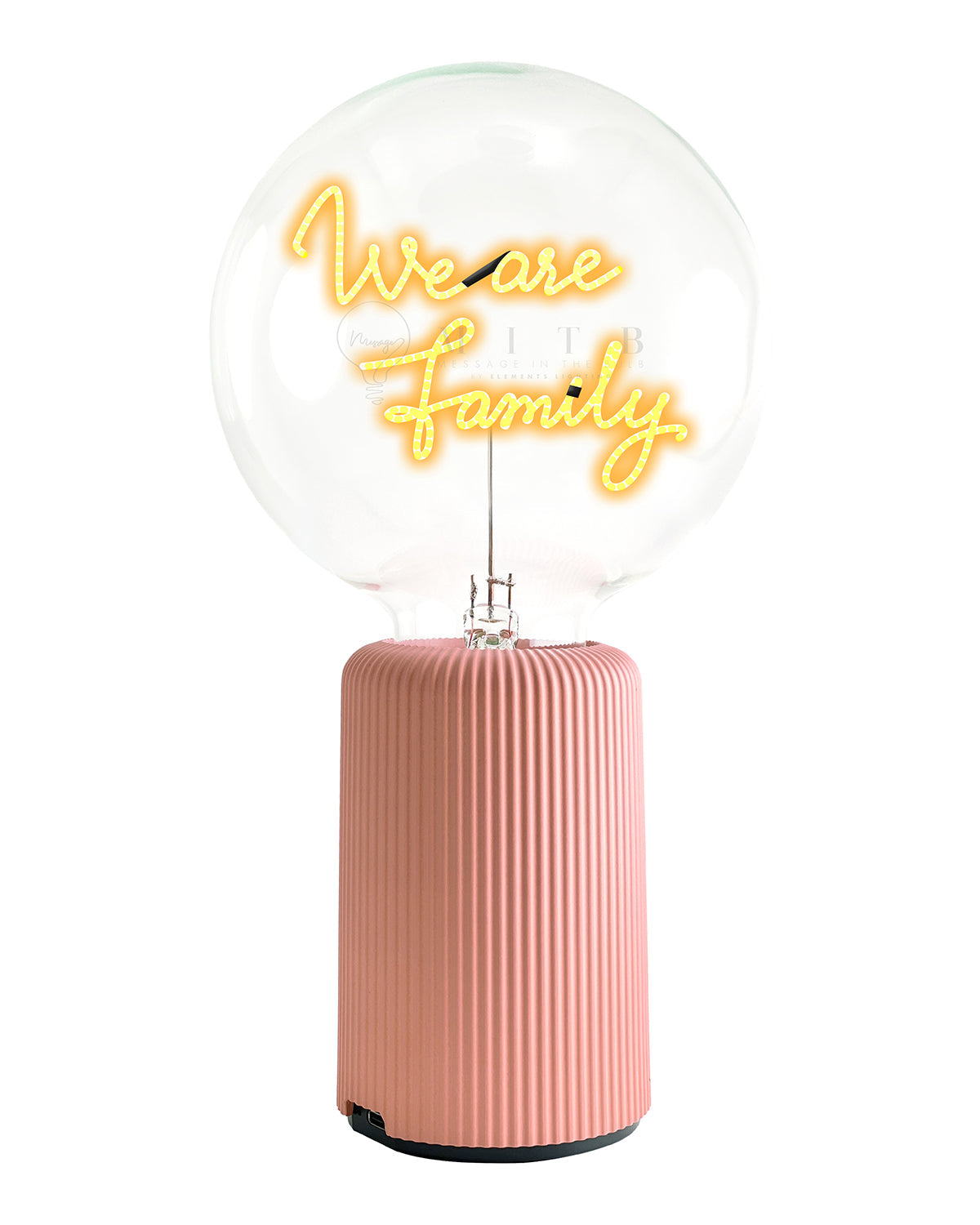Bulb WE ARE FAMILY Amber with Base Table Lamp PORTABLE Pop Nomad White