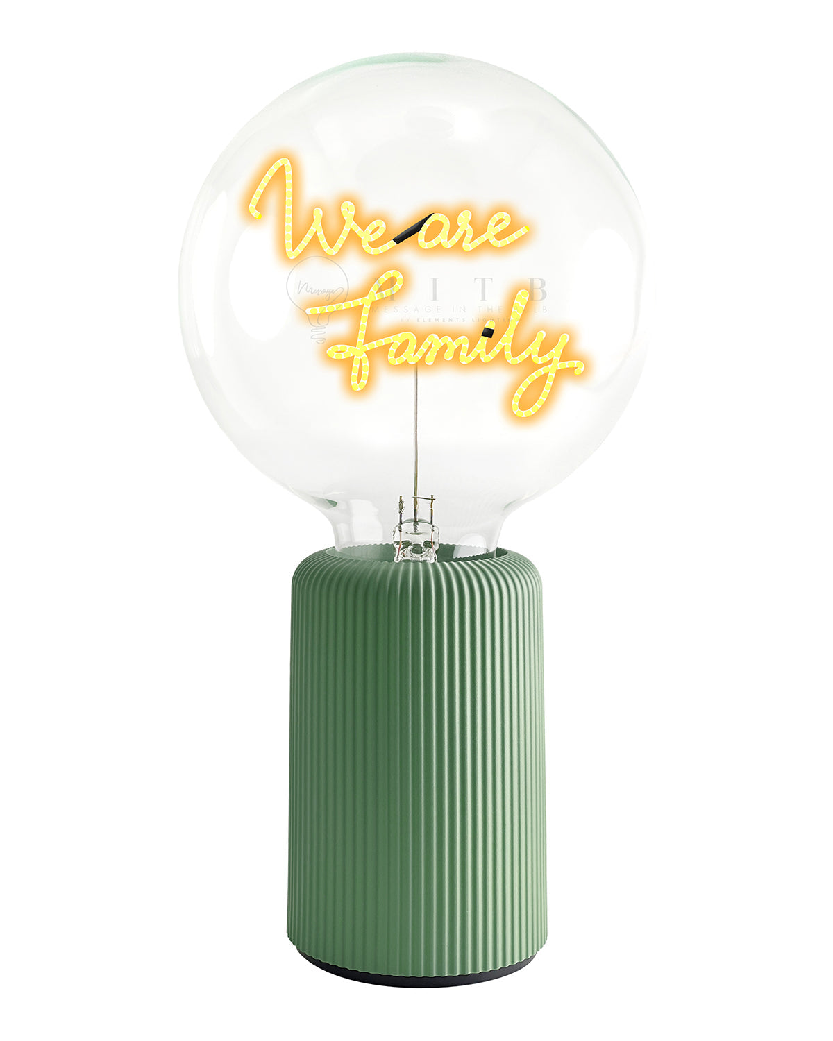 Bulb WE ARE FAMILY Amber with Base Table Lamp PORTABLE Pop Nomad Blue