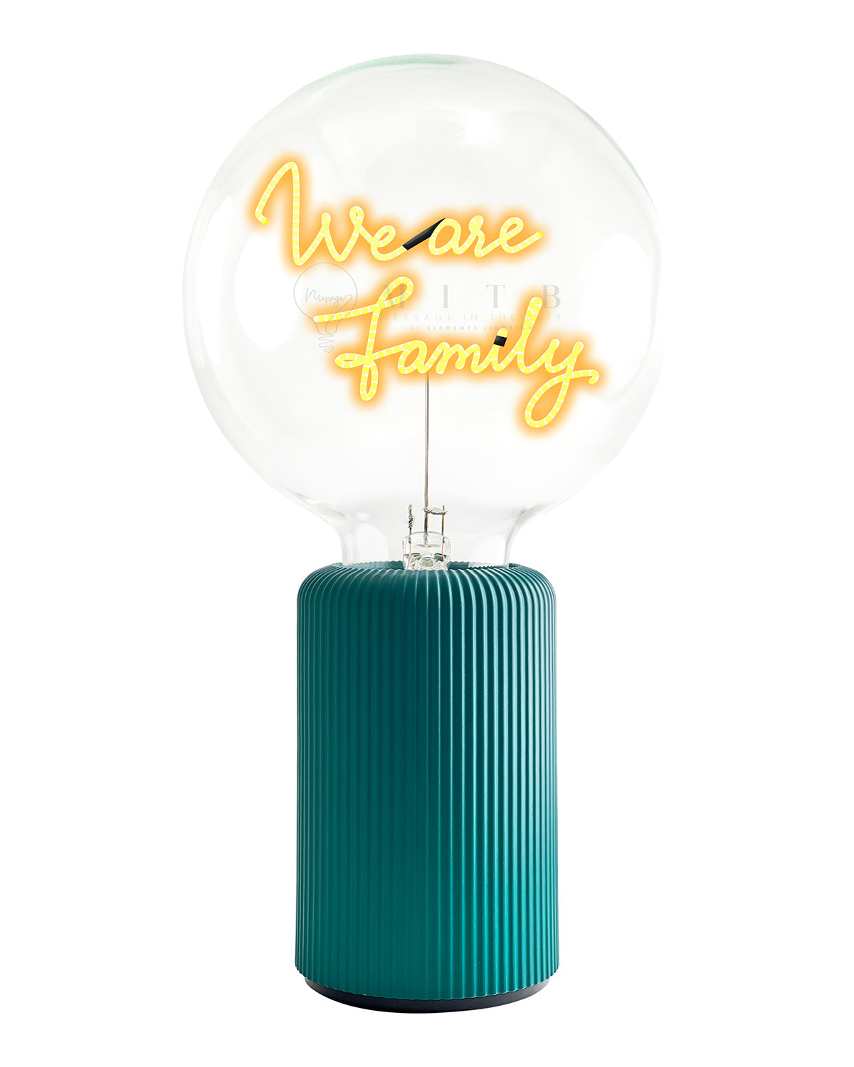 Bulb WE ARE FAMILY Amber with Base Table Lamp PORTABLE Pop Nomad White