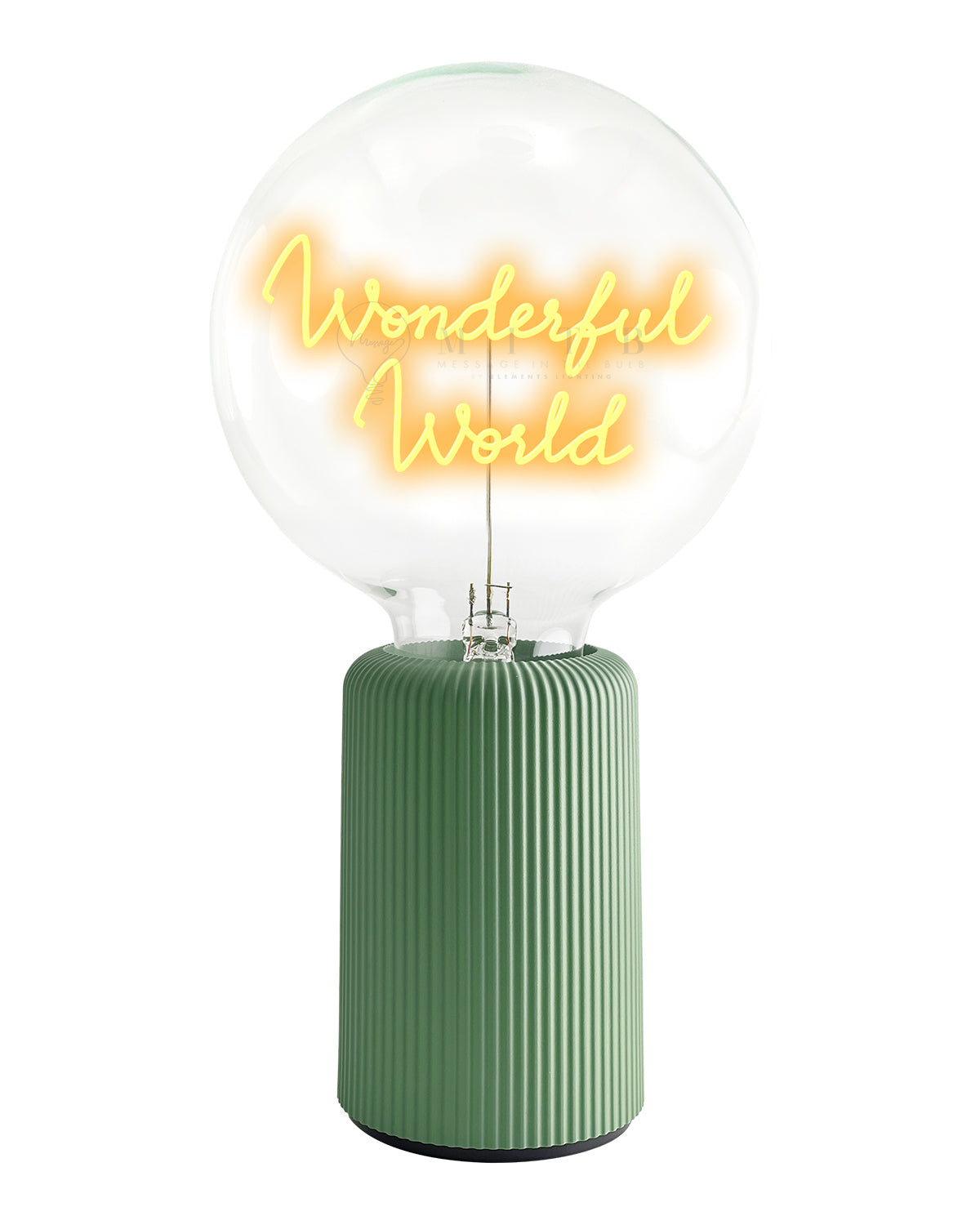 Bulb WONDERFUL WORLD Amber with Base Table Lamp PORTABLE Pop Nomad White