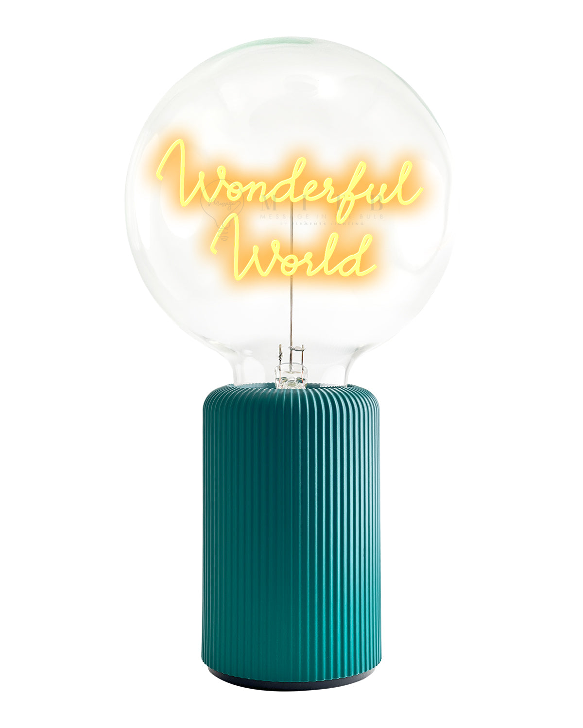 Bulb WONDERFUL WORLD Amber with Base Table Lamp PORTABLE Pop Nomad White
