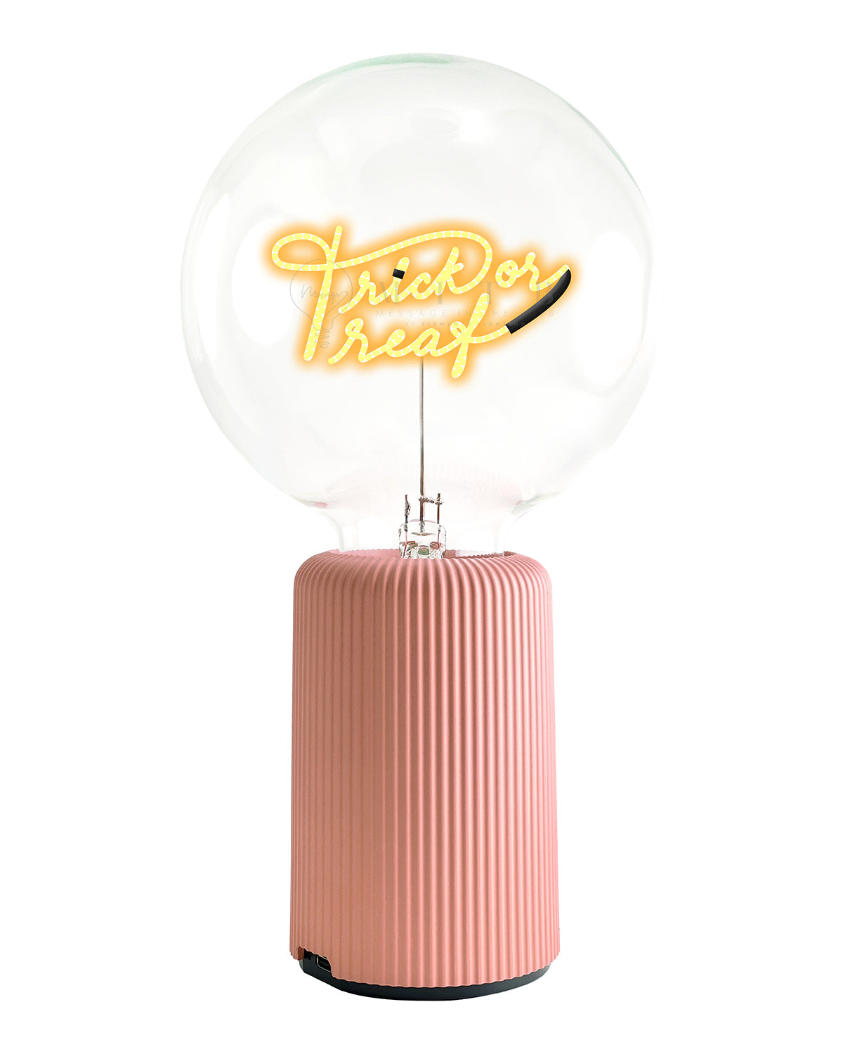Bulb TRICK OR TREAT Amber with Base Table Lamp PORTABLE Pop Nomad