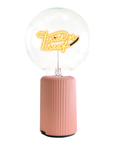 Bulb TRICK OR TREAT Amber with Base Table Lamp PORTABLE Pop Nomad