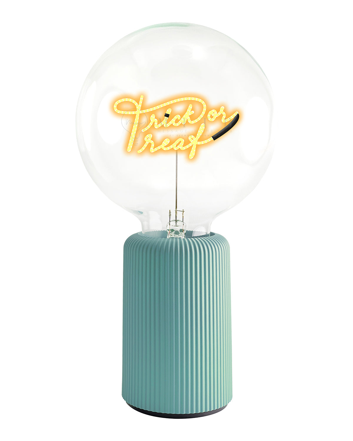 Bulb TRICK OR TREAT Amber with Base Table Lamp PORTABLE Pop Nomad