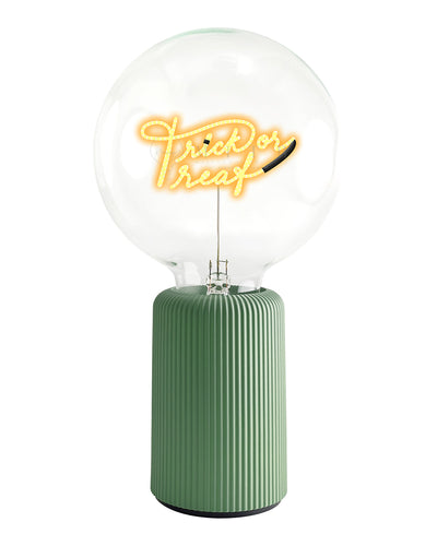 Bulb TRICK OR TREAT Amber with Base Table Lamp PORTABLE Pop Nomad