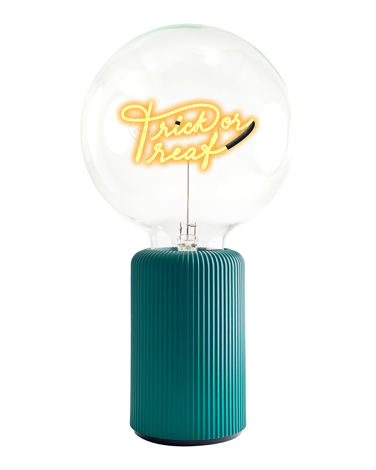 Bulb TRICK OR TREAT Amber with Base Table Lamp PORTABLE Pop Nomad